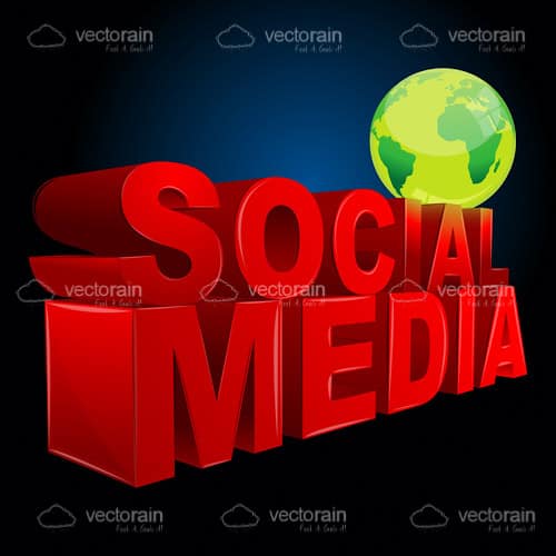 Green Globe and Social Media Logo